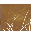 vidaXL Záhradná brána 100x75 cm, oceľ Corten, dizajn s trávou