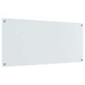 vidaXL Kuchynský obklad 2 ks Biela 110 x 50 cm tvrdené sklo