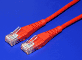 UTP patchkabel kategórie 5e, 1m, červený