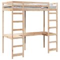 vidaXL Rám podkrovnej postele Prírodná 80 x 200 cm