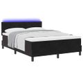 vidaXL LED box s pružinami s čelnou doskou Čierna 140 x 190 cm Zamat
