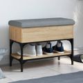 vidaXL Lavička na topánky dub sonoma 62x32x45 cm kompozitné drevo