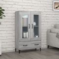 vidaXL Vysoká skrinka sivý dub sonoma 70x31x115 cm spracované drevo
