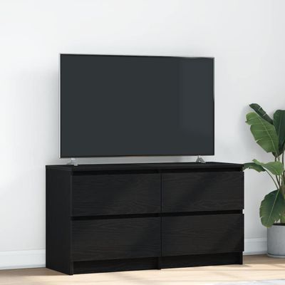TV Skrinka vidaXL Čierna 100x35x54 cm Upravené drevo
