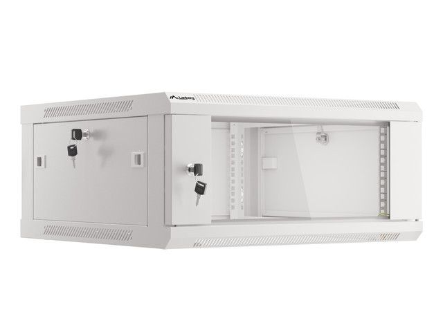 LANBERG RACKOVÁ SKRIŇA 19'' PRO MONTÁŽ NA STENU 4U/600X600 (FLAT PACK) V2 ŠEDÁ