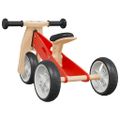 vidaXL Balančný bicykel pre deti 2 v 1 červený