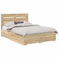 vidaXL Rám postele Sonoma dub 140 x 190 cm Kompozitné drevo