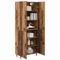 vidaXL Highboard 2 ks Staré drevo 69,5 x 34 x 180 cm Kompozitné drevo