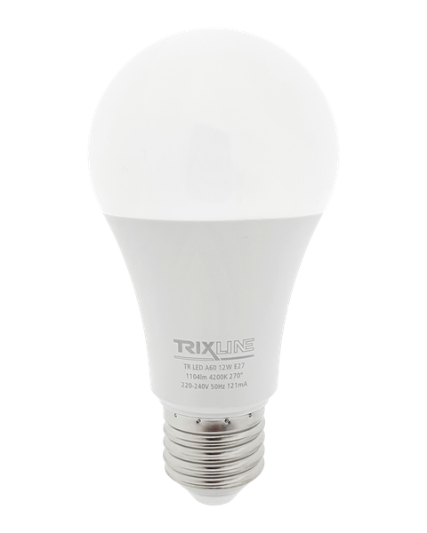 LED žiarovka Trixline 12W 1104lm E27 A60 neutrálna biela