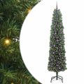 vidaXL Umelý vianočný stromček Zelená 240 cm PVC, oceľ a plast