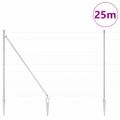 vidaXL Zváraný drôtový plot s hrotmi 25 x 1,6 m Pozinkovaná oceľ