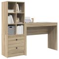 vidaXL Stôl Sonoma dub 145,5 x 40 x 127 cm 2 ks