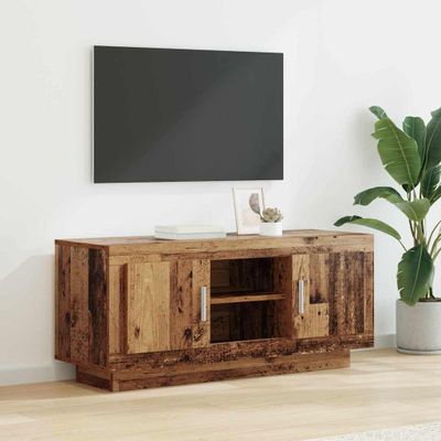 vidaXL TV skrinka Staré drevo 102 x 35 x 45 cm Kompozitné drevo