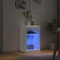 vidaXL Komoda s LED svetlami biela 41x37x67 cm