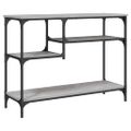 vidaXL Konzolový stolík s policami sivý sonoma 100x35x75 cm