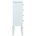 vidaXL Komoda so 4 zásuvkami, biela 40x30x95 cm, MDF