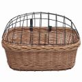 vidaXL Predný kôš na bicykel s poťahom 50x45x35 cm prírodná vŕba