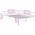 vidaXL Posteľný rám bez matraca staré drevo 135x190cm kompozitné drevo