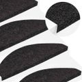 vidaXL Nášľapy na schody samolepiace 30 ks antracitové 65x22,5x3,5 cm