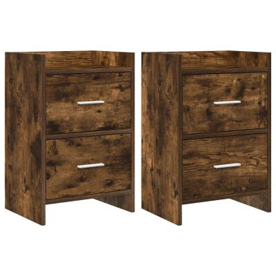 vidaXL Nočné stolíky 2 pcs Dymový dub 40 x 30 x 60 cm Kompozitné drevo