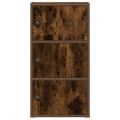 vidaXL Knižnica dymový dub 40x24x77 cm kompozitné drevo