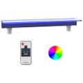 vidaXL Vodopádový prepad s RGB LED diódami akryl 90 cm