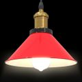 VidaXL Závesná lampa výškovo nastaviteľná E27 lesk červená Ø 22 cm kov