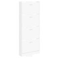 vidaXL Botník biely 59x17x150 cm spracované drevo