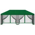 vidaXL Altánok so stenami 6 x 3 m Zelená Polyester a oceľ 190 gsm