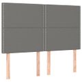 vidaXL Čelo postele tmavosivé 144x5x118/128 cm látkové
