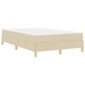 vidaXL Posteľ s pružinovým rámom s matracmi Krémová 120 x 200 cm látka
