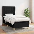 vidaXL Posteľný rám boxspring s matracom čierny 80x200 cm látka