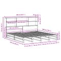 vidaXL Posteľ s knižnicou bez matraca biela 200x200cm masívne drevo