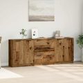 VidaXL Príborníky 3 ks Old Wood 60x30x70 cm Engineered Wood