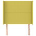 vidaXL Čelo postele so záhybmi zelené 103 x 16 x 118/128 cm látka