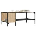 vidaXL Konferenčný stolík s regálom dub sonoma 100x51x40 cm komp.drevo