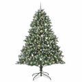 vidaXL Umelý vianočný stromček Zelená 240 cm PVC, plast a oceľ