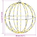 vidaXL Lopta 2 ks 192 LED Teplá biela 40 x 40 x 43,5 cm Kov