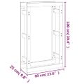 vidaXL Stojan na palivové drevo sivý 60x25x100 cm masívna borovica