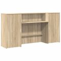 vidaXL Recepčný stôl dub sonoma 200x50x103,5 cm kompozitné drevo