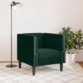VidaXL Chesterfield Pohovka Tmavozelená zamatová