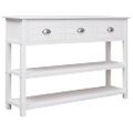 vidaXL Komoda biela 115x30x76 cm drevená