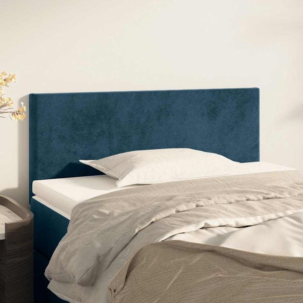 vidaXL Čelo postele tmavomodré 90x5x78/88 cm zamat
