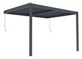 Bioklimatická pergola G21 Trenton Premium 4x3 m, antracitová hliníková