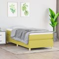 vidaXL Posteľný rám boxspring s matracom zelený 90x200 cm látka