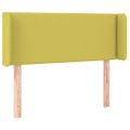 vidaXL Čelo postele s LED zelené 93x16x78/88 cm látka