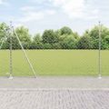 vidaXL Pletivový plot s betónovým podstavcom 10 x 1,6 m Strieborná