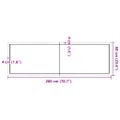 vidaXL Stolová doska 200x60x(2-6) cm neošetrený masív živé hrany