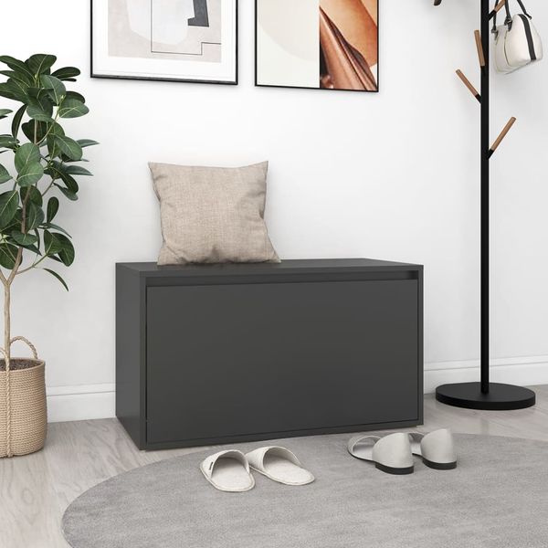 vidaXL Lavica do chodby 80x40x45 cm sivá drevotrieska