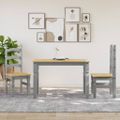 vidaXL Jedálenský stôl Corona sivý 112x60x75 cm borovicový masív